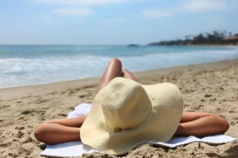 woman on beach